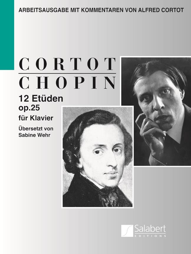 12 Etüden op. 25 - Arbeitsausgabe mit Kommentaren von Alfred Cortot - etudy pro klavír